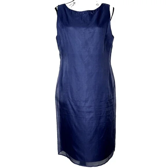 navy silk shift dress Silk Shift Dress